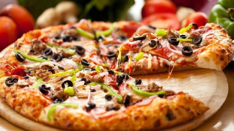 pizza nấm chay