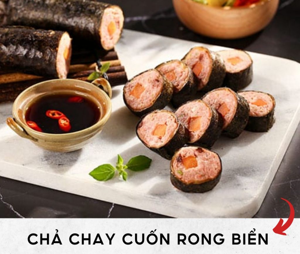 chả chay cuộn rong biển