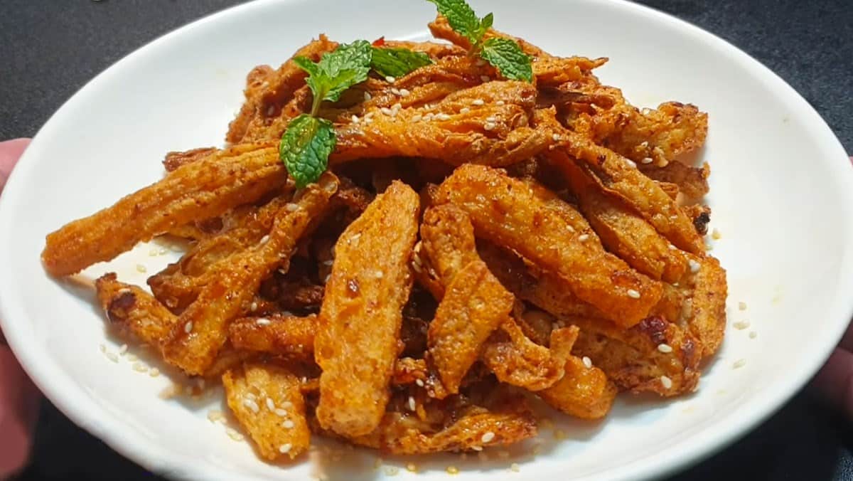 Cá lóc bọc tàu hủ ky chiên giòn