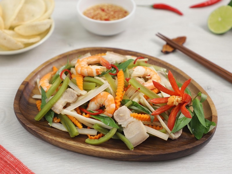 rau tiến vua làm gỏi
